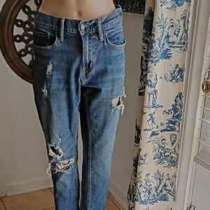 Old Navy Blue Distressed Jeans